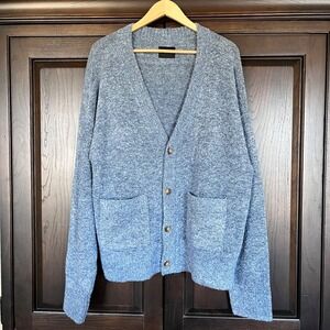 PACSUN Oversized Boyfriend Cardigan Sweater Womens M Heather Blue Comfy Cozy
